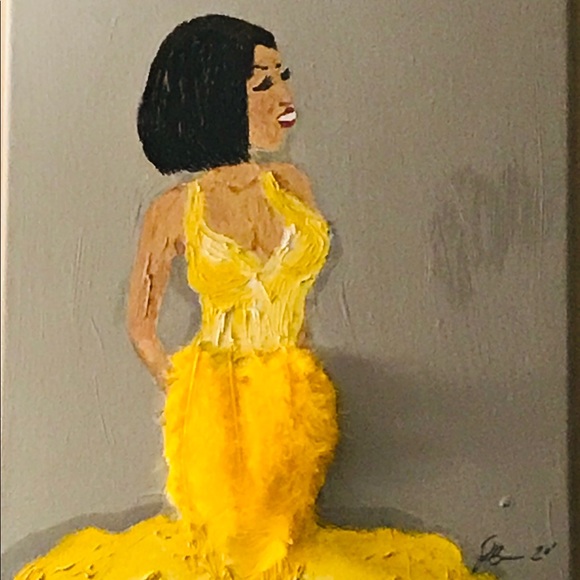 African American Woman, Girl Oil and Acrylic - Picture 2 of 5